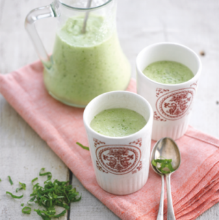 Groene gazpacho met amandelen & citroenmelisse