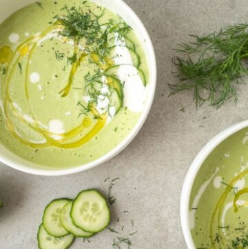 Groene gazpacho met avocado en komkommer