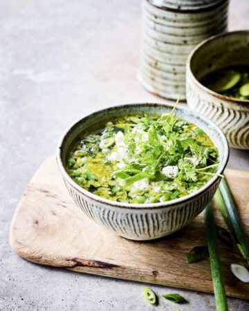 Groene minestrone met feta